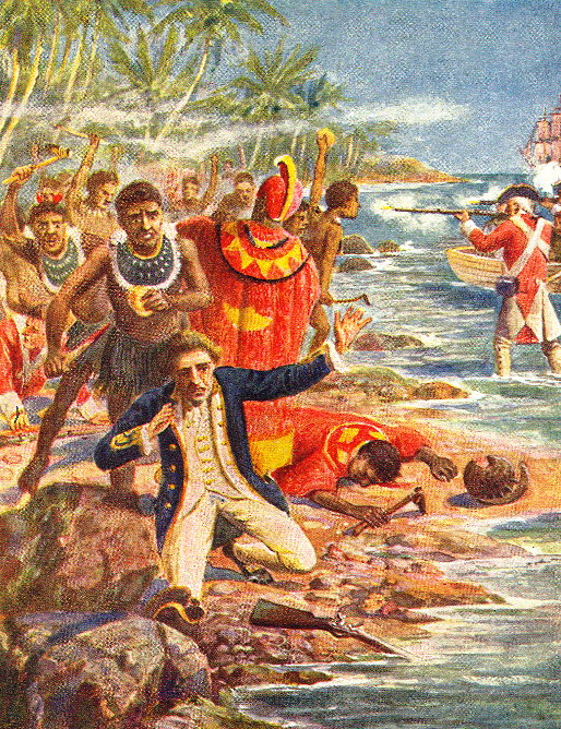 The death of Captain Cook.